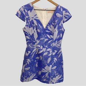 Hutch Periwinkle Floral V-neck Dress with Pockets Size 4